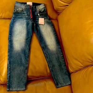 NWT Revice size 27 cropped Mon Amour heart jeans (size 4)